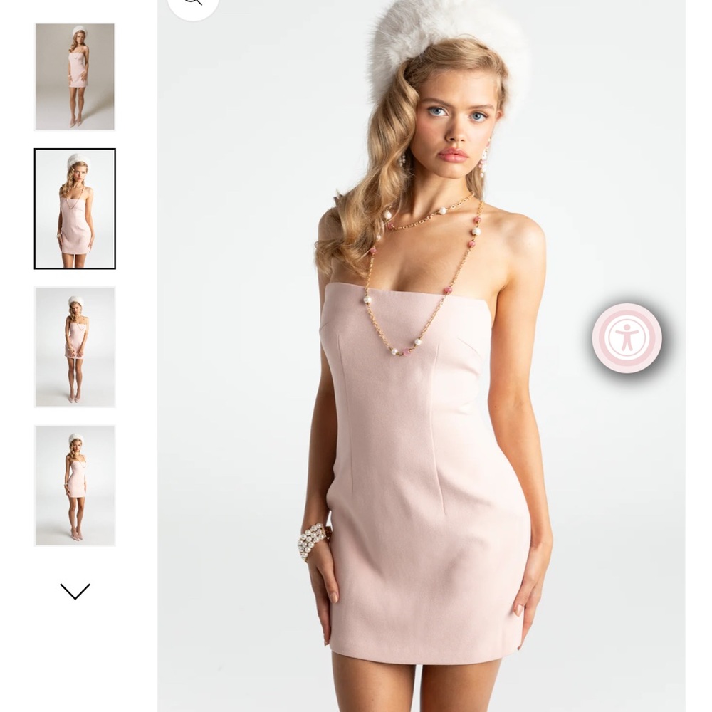 Nana Jacqueline Blush Strapless Dress